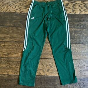 Adidas Forest Green track pants with White Accents